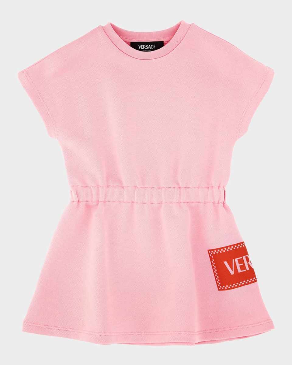 Girl's Fleece Dress W/ Vintage Logo-Print, Size 12M-5
